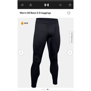 Men's Size L Under Armour Baselayer 3.0 Coldgear Active Pants Leggings